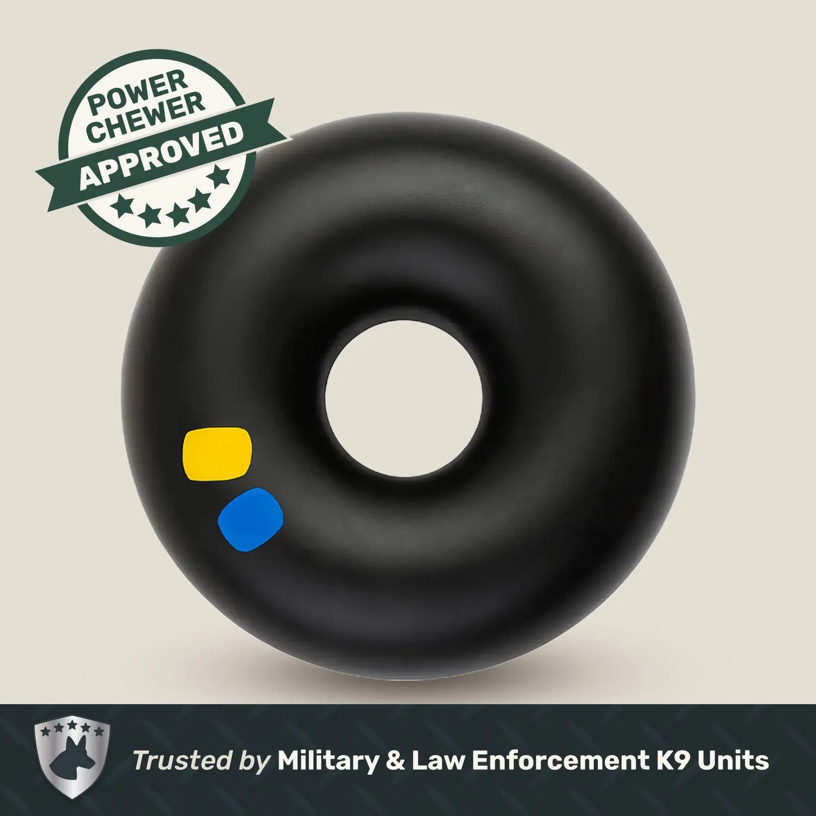 Goughnuts MAXX® HD Large Ring for Power Chewers – Virtually Indestructible Dog Toy