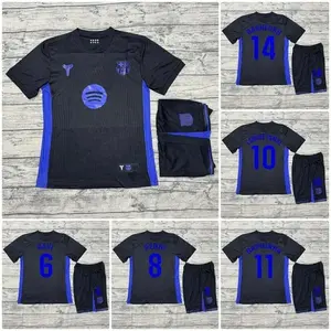 Barcelona FC 25/26 Black Soccer Jersey, Premium Fabric Breathable Football Kit for Fans, Training & Match Day