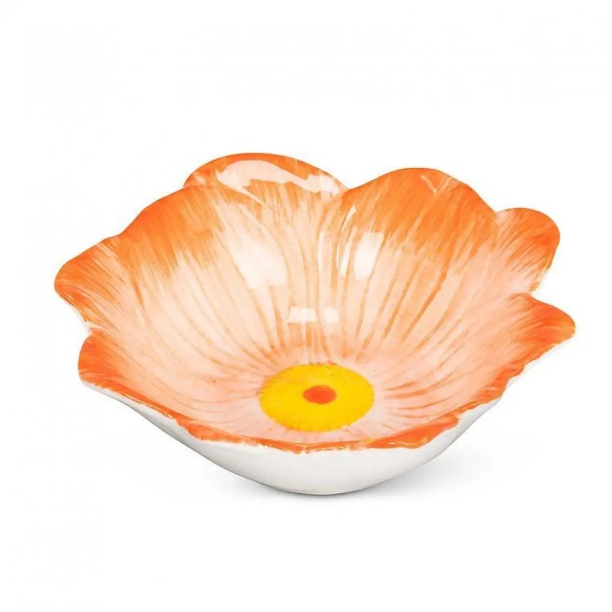 MDR Trading Inc. AB-27-POSIE-02Q01 Small Orange Flower Serving Bowl, Kitchen Tableware