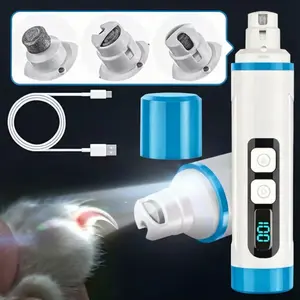 Rechargeable Dog Nail Grinder with 2 Speed | Painless Pet Nail File Paw Trimmer for Small Medium Large Pets