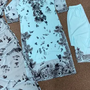 PRESENTING NEW HIT DESIGN COLLECTION  FANCY DIGITAL PRINT WITH EMBROIDERY WORK TOP-PENT WITH DUPATTA