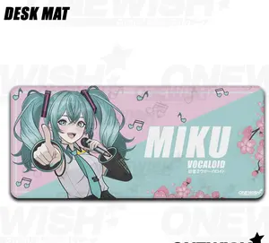 Miku desk mat, perfect gaming mouse pad, desk decoration.