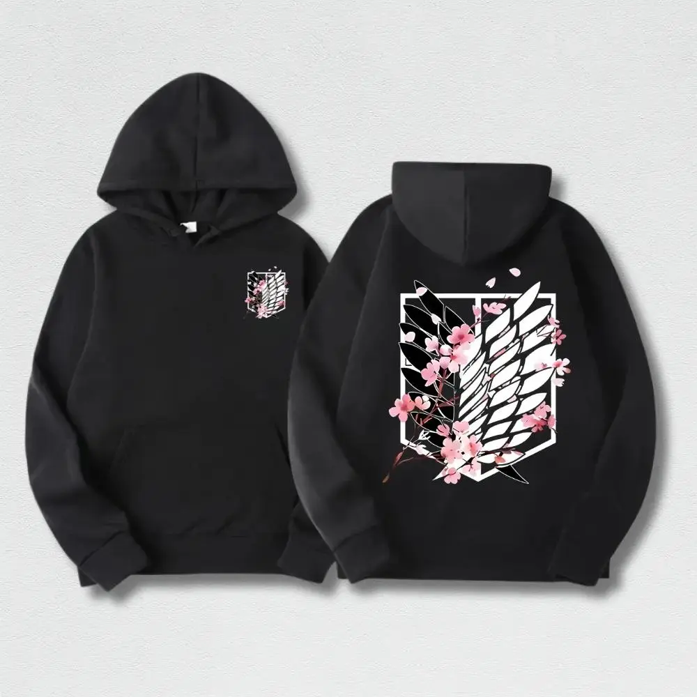 Scouts Wings Icon Double Sides Hoodie, Attack on Titan Tee, Scouts AOT shirt, AOT Merch, Graphic Anime Shirt, Anime Clothing, Gift For Fan Anime