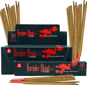 SOUL STICKS Handcrafted Vampire'S Blood Fragrance Incense Sticks (12 Pack) 120 Incense Sticks Scented Vampire Blood Incense Stick for Home Aromatherapy, Meditation, Yoga & Stress Relief Soul Sticks