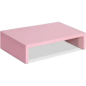 Pink  Stand Riser,   Riser with Storage for Desk Small  Stand TV/Screen/PC/Laptop Riser Computer Stand Desktop Shelf (Pink-14.2 inch)