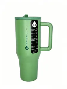 HydroJug 40oz Green Insulated Tumbler 24 Hours Cold Retention Leakproof Flip Lid BPA-Free Cup Holder Friendly Perfect for Car Office Gym Outdoor Use Drinkware Flasks