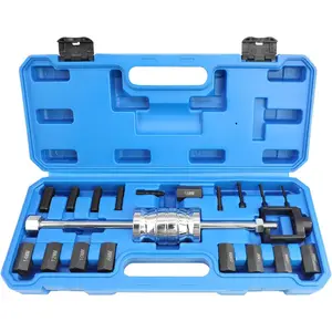 20 count Universal Manual Pin Puller Extractor Tool Kit Internal and External Thread Pin Removal Puller Tool Set Slide Hammer Bearing Puller Set with 3-16mm Internal External Collets Adapters