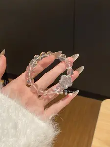 <Star Lover> Natural White Crystal Bracelet