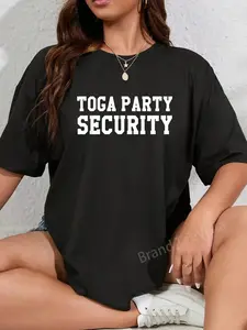 100% Cotton Unisex Toga Party Security Funny College Frat Costume Gift T-Shirt