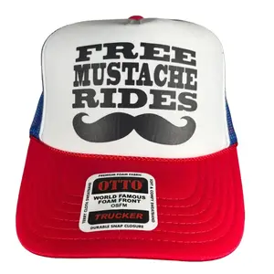 Free Mustache Rides Snapback Hat Adjustable Foam Trucker Hat