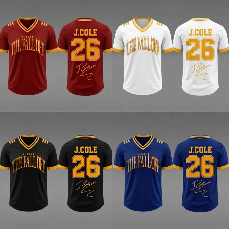 J. Cole The Fall Off Tour 2026 Football Jersey, Disc 29, Disc 39 Hip Hop Shirt, Short Sleeve Shirt, JCole Music World Tour Fan Merch Shirt, Streetwear Shirt