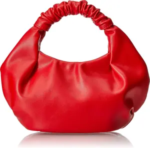 VENUS Women's Addison Chic PU Faux Leather Top-Handle Handbag - Soft Volume, 3.5" Strap Drop, Ruched Handle, Smooth Finish, Magnetic Closure, Casual Style, Pu Leather