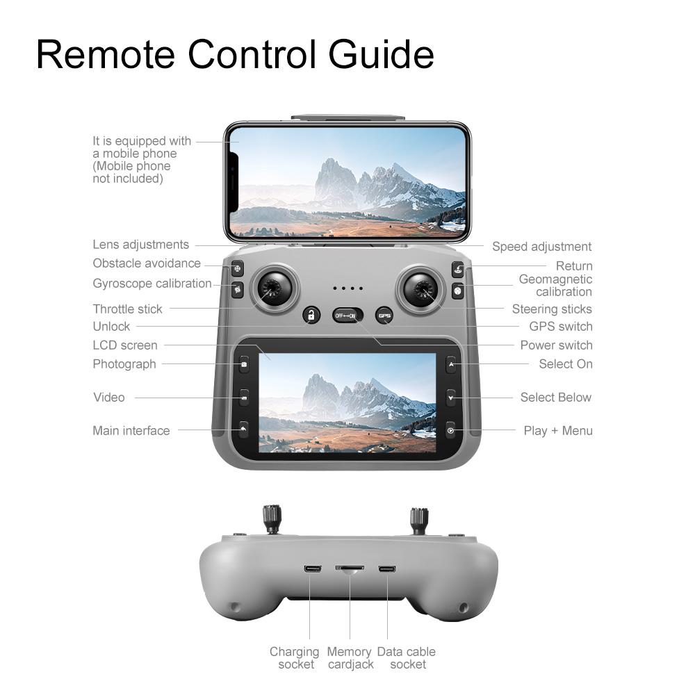 V168 MAX GPS Drone, 4K HD Dual Camera, 360° Smart Obstacle Avoidance, FPV Flight, Optical Flow Positioning, Quadcopter, Suitable for Adults and Beginners, HD Large Screen Remote Controller, 6-Axis Gyroscope, 2 Batteries + SD Card + Carrying Case Set