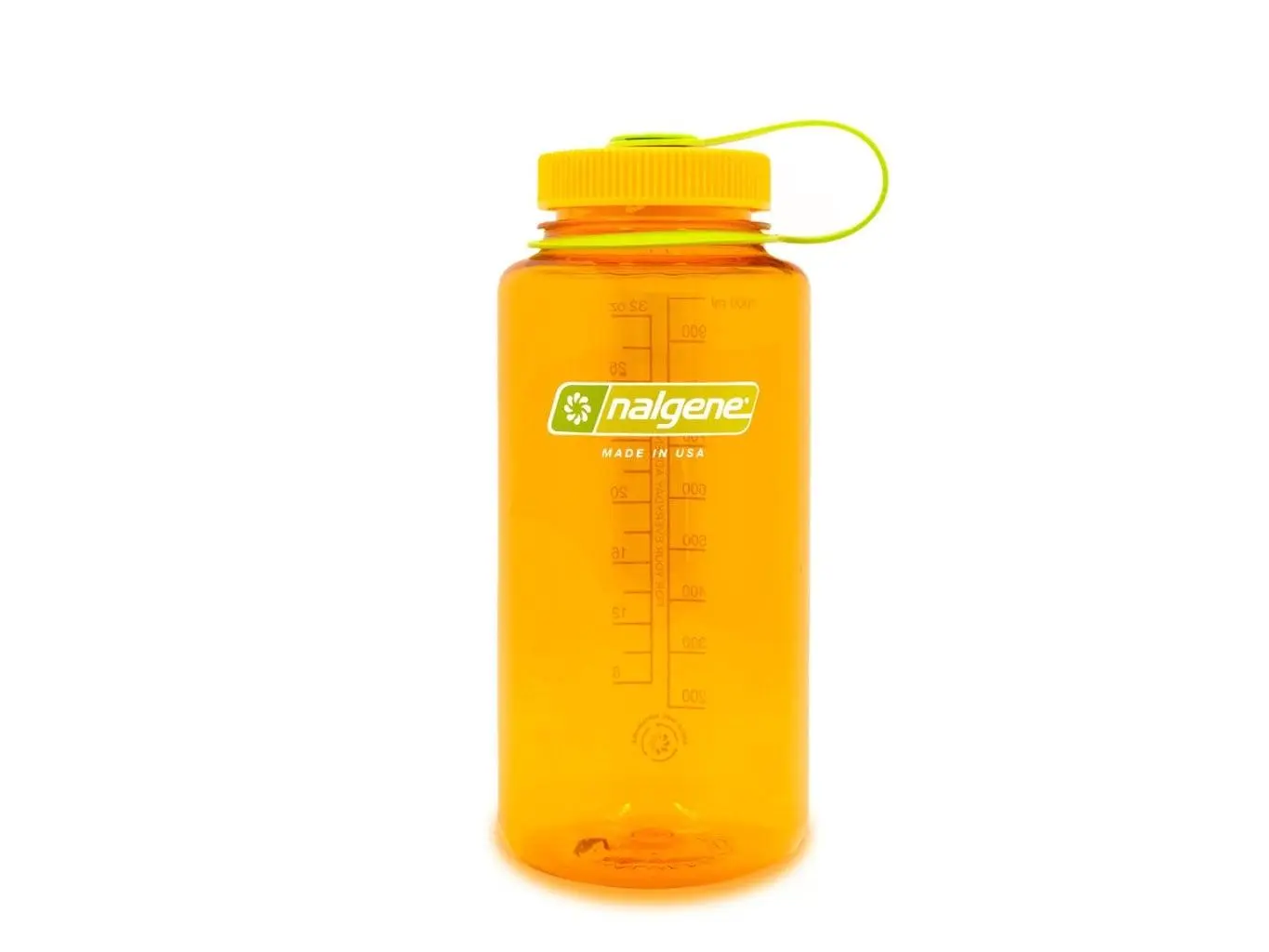 Nalgene 342862 Wide Mouth Sustain Recycled Resin Single Water Bottle - 16 oz (0-500 ml), Marmalade Orange, BPA Free, Made in the USA, Dishwasher Safe, 7 H x 3 W x 3 L in