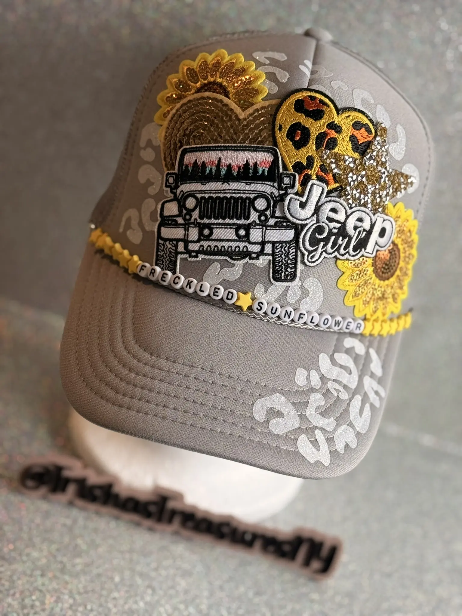 Grey Jeep Trucker Hat