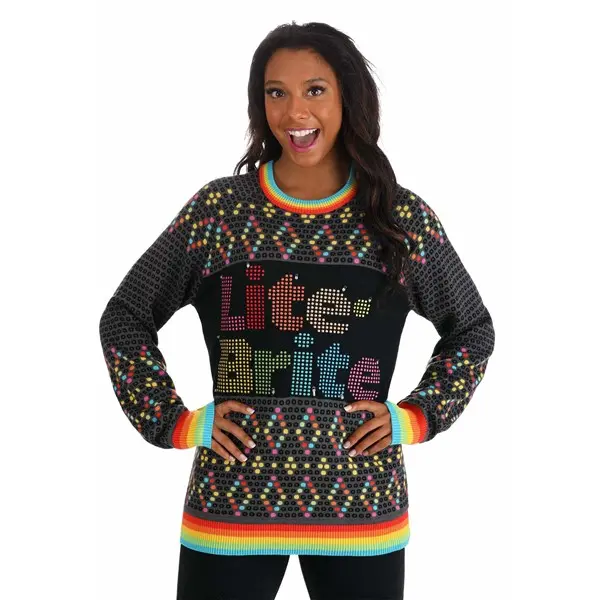 Hasbro Lite Brite Sweater for Adults, Love, Trend