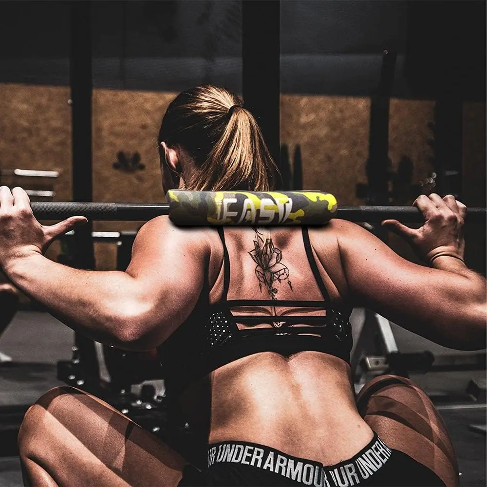 Olympic Barbell Bar, 4Ft/5Ft Solid Chrome Weight Bar with Barbell Pad, 400Lbs Capacity Weightlifting Bar for Home Gym Workout Strength Training Squat, Suitable for 2-Inch Plates
