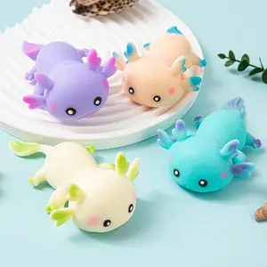 1/4 Cute Axolotl Squishy Toys, Soft And Adorable Squeeze Fun Toys - Soft, Squeezable, And Stretchable, Popular Party Gift Items, Perfect for Halloween/Christmas/Easter/Birthday Party Goodie Bags, And Classroom Reward Supplies.