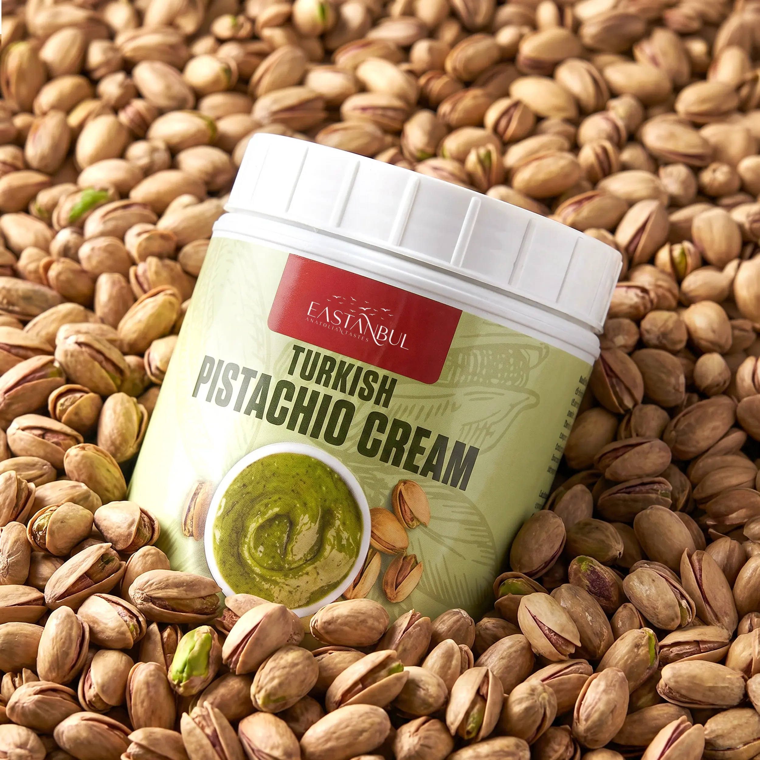 Eastanbul Turkish Pistachio Cream, Paste for Dubai Chocolate Bar, 15% Pistachio, 2.2lb Turkey Natural