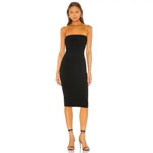 Norma Kamali Strapless Dress in Black