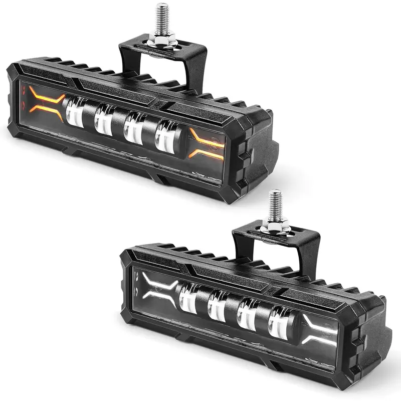Colight 2.2" LED Work Light Cube Pods – Spot Beam – White/Yellow Strobe – 2 Pack – 120W