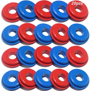 20pcs Thick Glad Hand Seal Gladhand Washers Rubber Seals Gasket Elastic Grommets for Semi Trucks Trailers Brake Air Hose Parts Part Number 10028 10Pcs Red and 10Pcs Blue