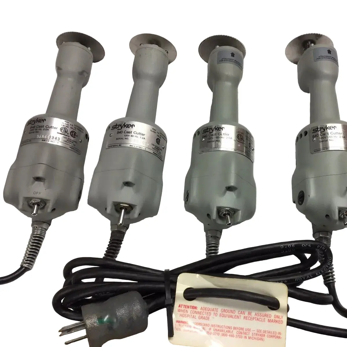 Stryker 840 Cast Cutting Saw — Rebuilt & Refurbished Long Cord