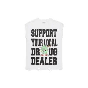 Tarl White Graphic Muscle T-Shirt