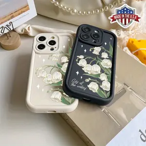 Lily of the valley for iPhone 16, 15, 14, 13, 12, 11, Plus, Pro, Max,Xsmax. Perfect Birthday Gift for Friends TPU Fully Wrapped Camera Men's and Women's simple anti-drop protective TPU case Shockproof Cover Cellphone Protection