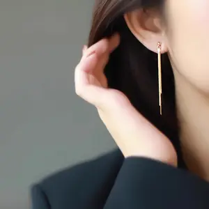 Tassel Line Ear Clips For Non Pierced Ears Chic All Match Accessory woman long unique statement