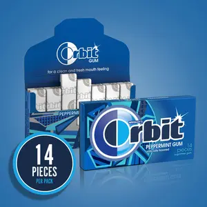 Orbit Gum Peppermint Sugar Free Chewing Gum, Single Pack - 14 Pieces