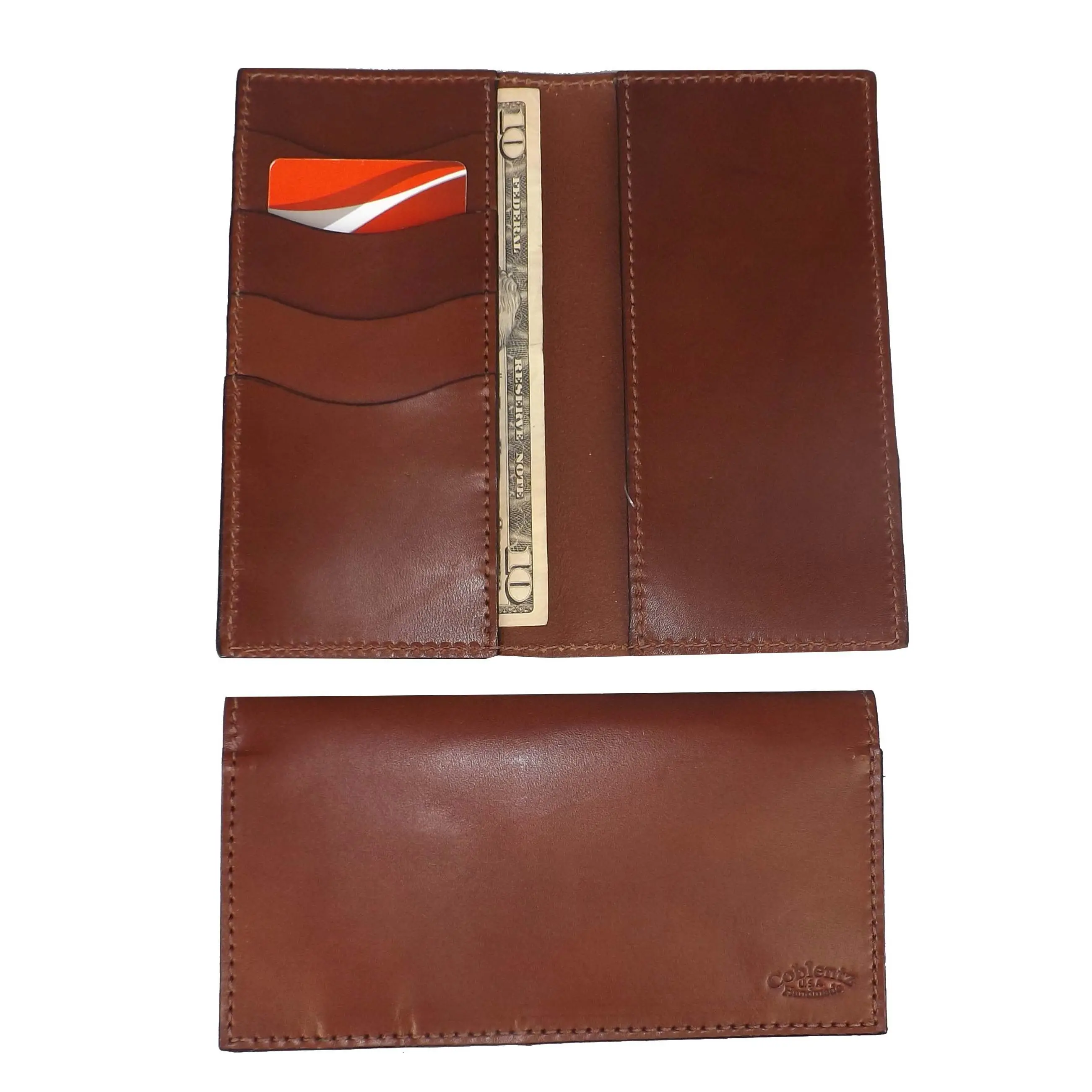 DELUXE CHECKBOOK COVER - Genuine English Bridle Leather in 4 Colors