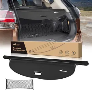 Nilight Trunk Cargo Cover for Nissan Rogue 2014 2015 2016 2017 2018 2019 2020, Retractable Security Shade Rear Cargo Cover, with Trunk Storage Net