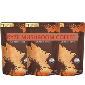 ( 3 packs ) USDA Organic Natural Instant Mushroom Coffee - USA-Grown, 6 Adaptogenic Mushrooms (Turkey Tail, Shiitake), MCT Oil for Enhanced Energy, Focus