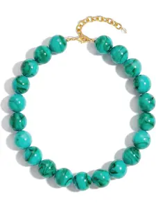 Bohemian Colorful Chunky Bead Necklace Women Fashion Statement Choker Summer Beach Jewelry Birthday Gift for Her