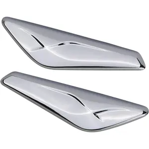 Front Fender Chrome Trim Finisher for Left Driver & Right Passenger Side Fender Compatible with BMW X3 F25 X4 F26 2011 2012 2013 2014 2015 2016 2017 Replaces 51117338569 51117338570