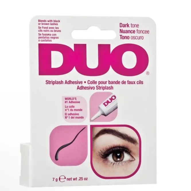 DUO Strip Eyelash Adhesive Glue for Strip Lashes, Dark Tone, 0.25 oz, 1-Pack Cosmetic Waterproof Makeup