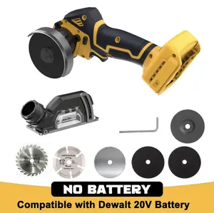 GRIONE Cordless Cut Off Tool Compatible With DeWalt 20V MAX Battery Compact Saw Brushless with Blades,19,000RPM 3" Mini Circular Saw Brushless for Metal/Wood/Tile/Plastic Cutting(NO Battery)