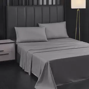 4-Piece King Sheet Set, Soft Microfiber Bed Sheets with Deep Pocket, Machine Washable, for Home Hotel Dorm