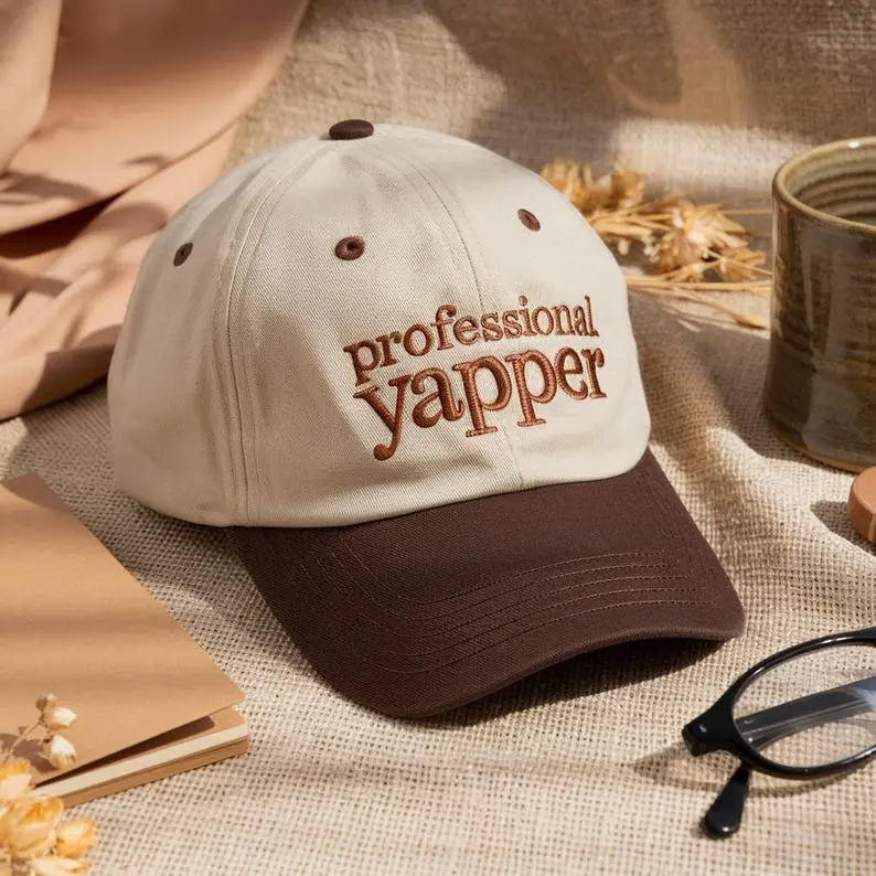Embroidered Professional Yapper Embroidered Baseball Cap Dad Hat Unisex Cotton Pick Your Colors