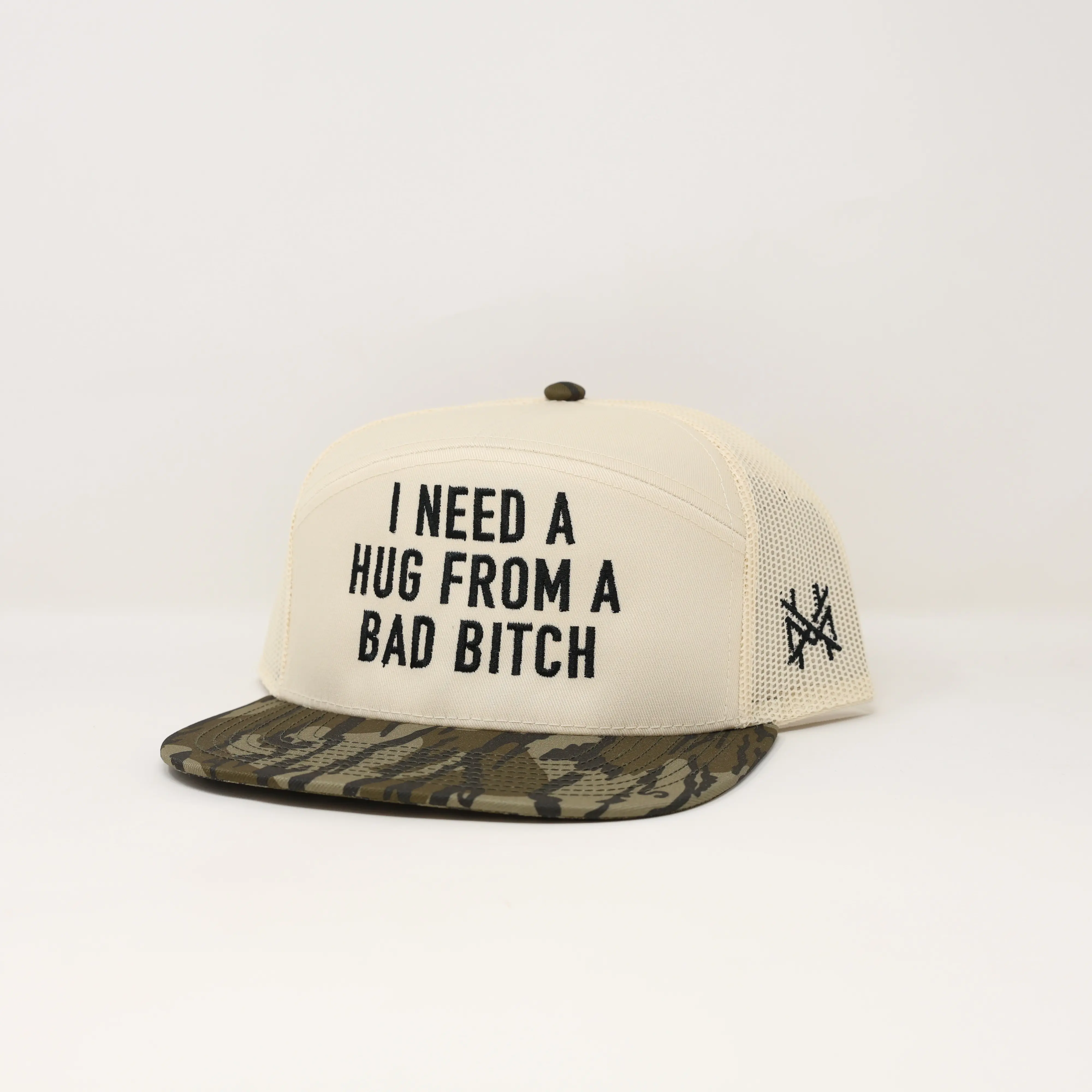 Hug From A Bad B* MadHatter's Embroidered Trucker Hat Snapback Adjustable (Up To A Size 8)