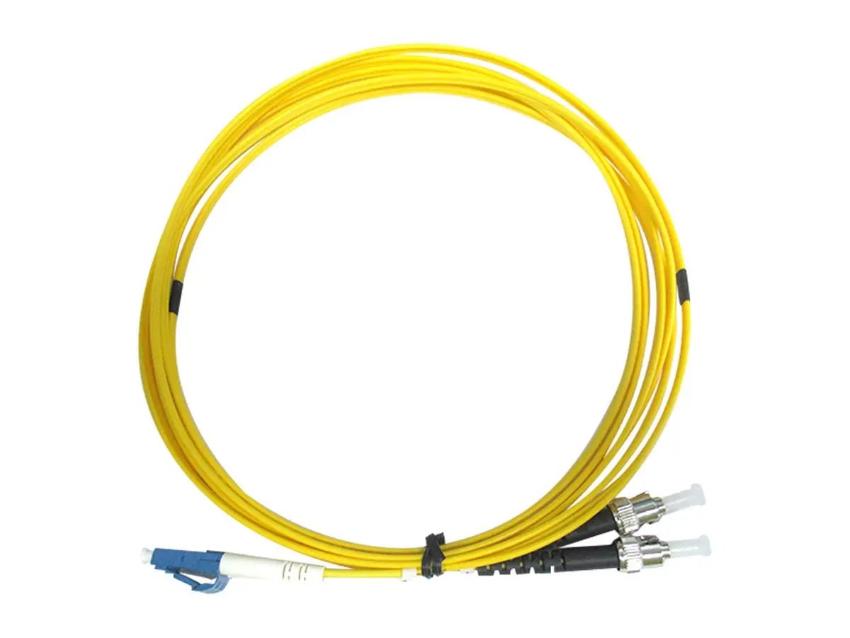 Monoprice 39456 3 m Single Mode Fiber Optic Cable, LC-ST UL 2 mm 9-125 OFNR Duplex - Yellow