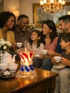 USA Flag Fragrance Oil Burner/Night Light