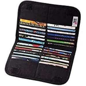 . Slim credit card holder wallet,  card display case, Mimalist light th card storage case rfid blockg for men & women, with 28 slots  black