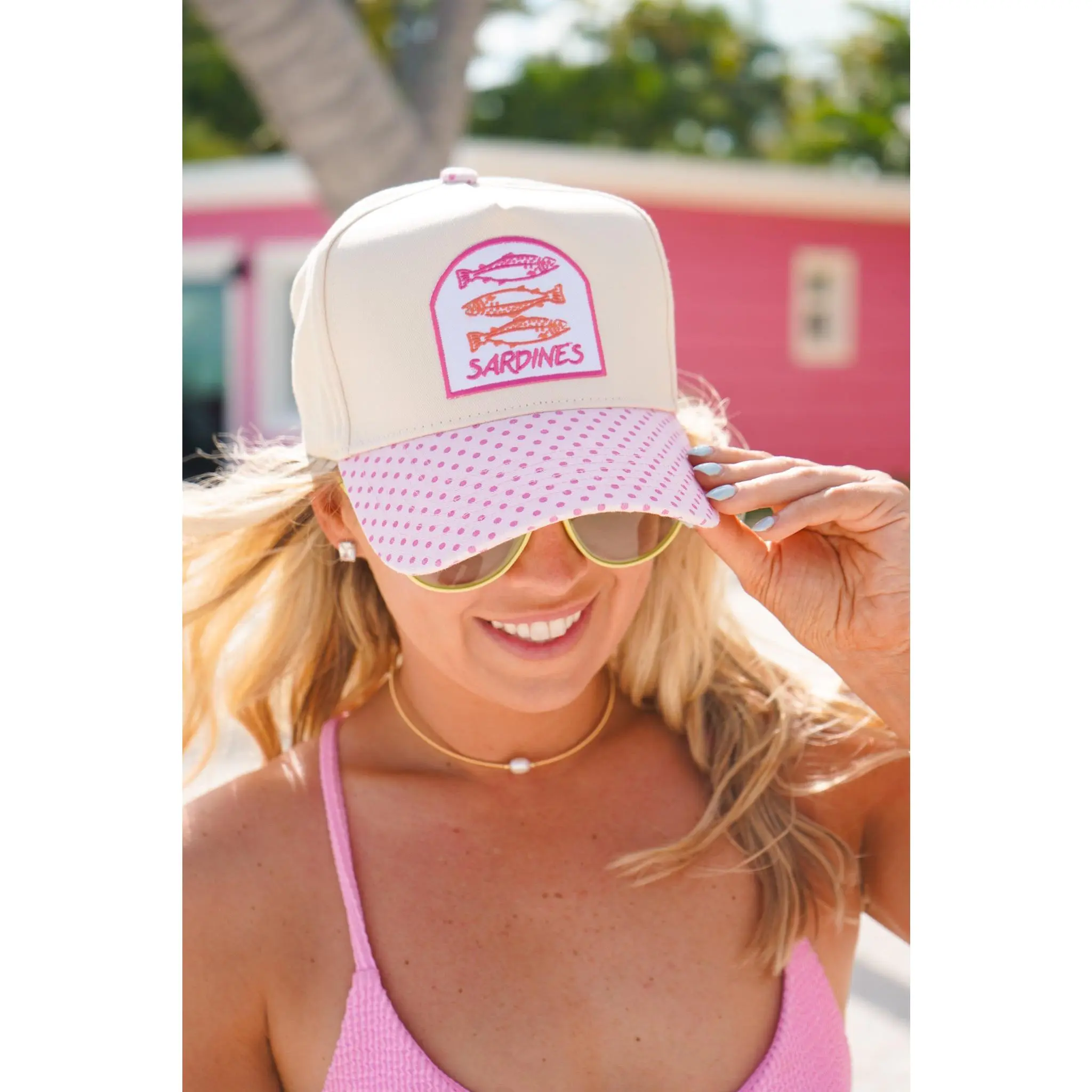 Sardines Hat - Pink & Blue