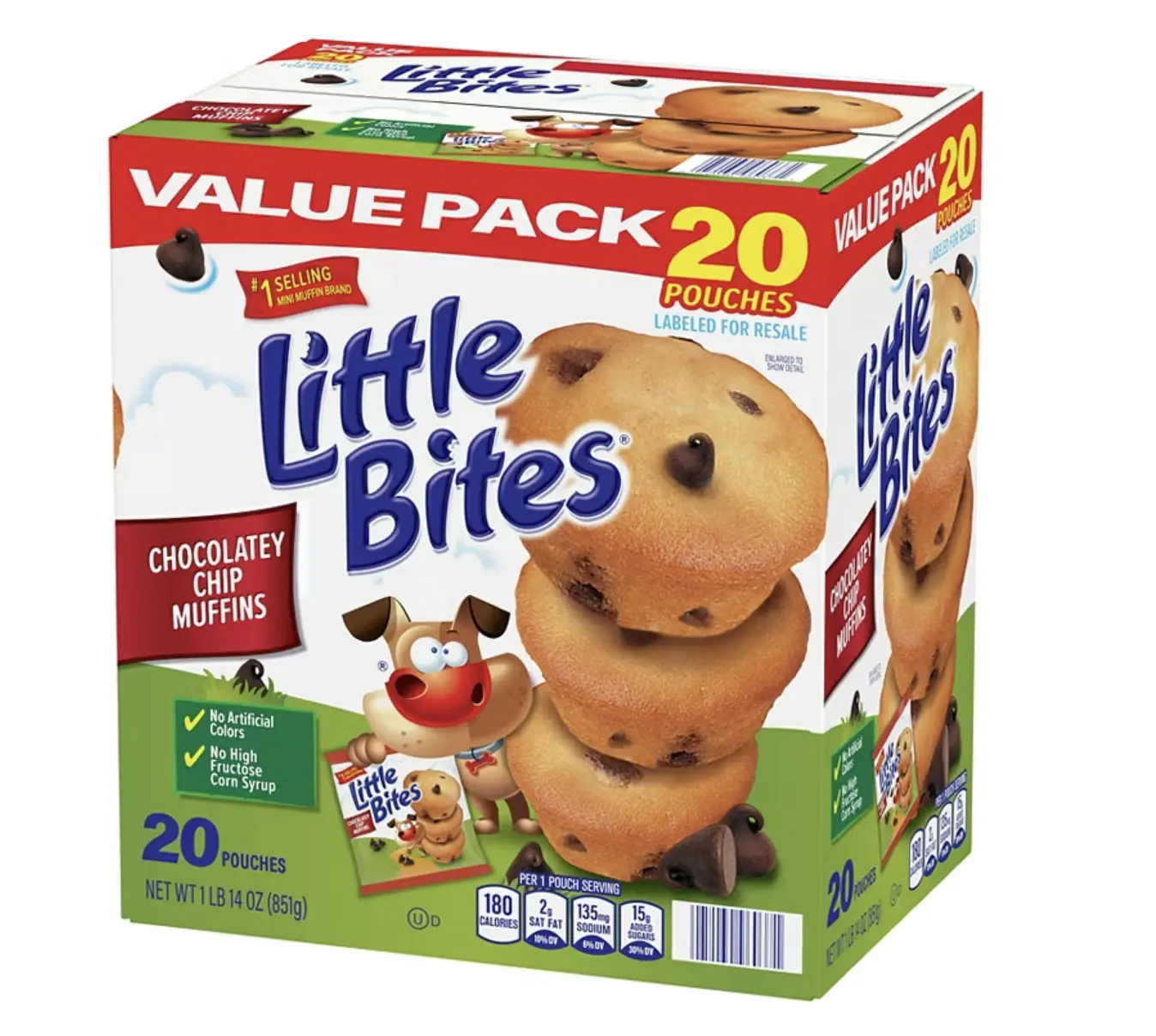 Little Bites Chocolatey Chip Value Pack Mini Muffins, 20 pk./1.5 oz.