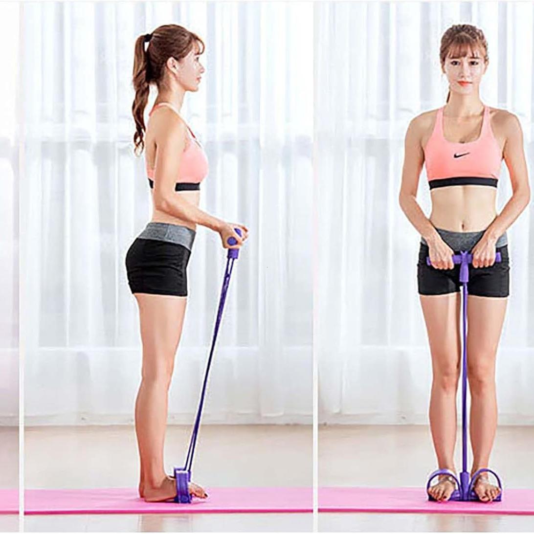 Resistance Bands 4 Tube Pedal Ankle Puller 2026 Upgrade Stretch Bands for Boards Leg Press Machine LED Kegel Trainer Exercise Equipment Portable Neck and Shoulder Massager Waist Twisting Ab Gyro Ball Max Speed Foldable Electric Scooter Foil Pumping