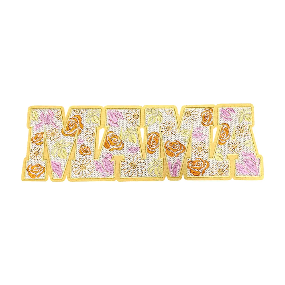 CY Mama Kawaii Cotton Embroidered Fabric Patch - Small Flower Embroidery Design, Heat-Activated Backing Bonds, Iron-On/Sew-On, Cottagecore Style, Durable Through Multiple Washes, for Clothing, Bags, DIY Sewing Supplies