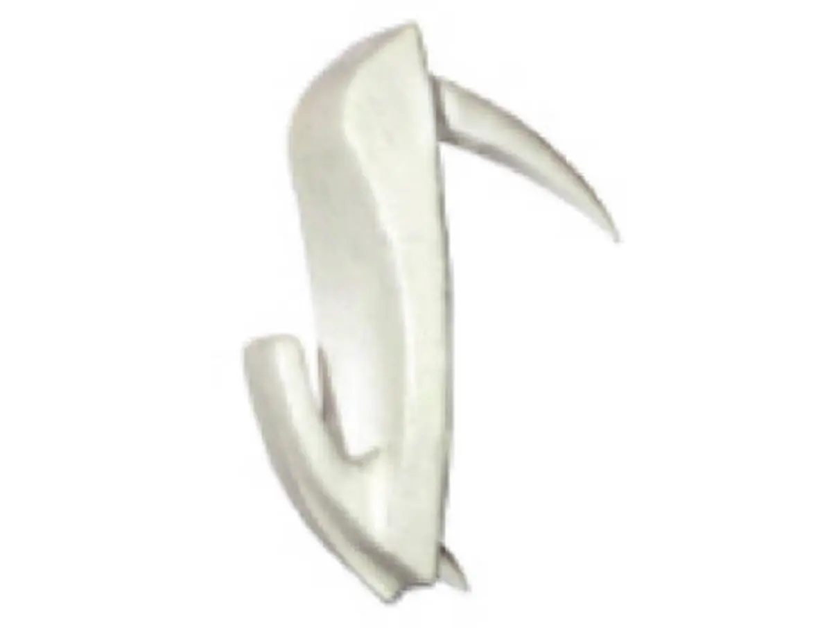 Hangable Small Wall Biter Picture Hanger, White, 4-Pack (Model 122391)