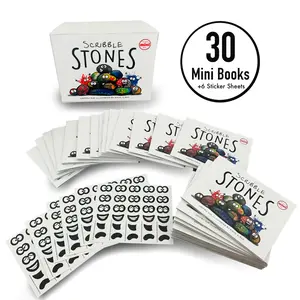 30 Mini Books plus 6 Sticker Sheets Scribble Stones